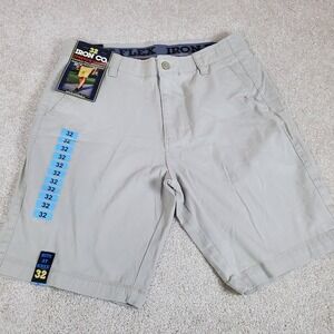 Iron Co Men's Stretch Shorts Size 32 Tan Flex Waist New With Tags
